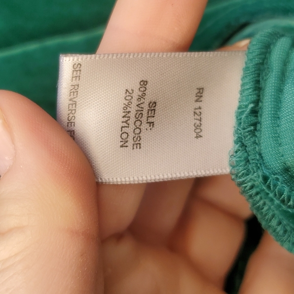 NWT John Mark Green Velvet Collared Tunic Top. - Picture 10 of 11